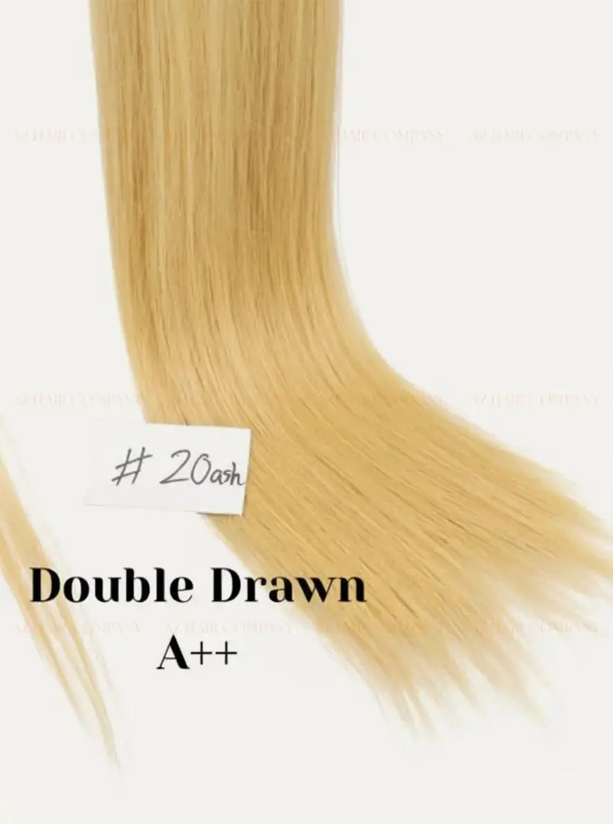 Light Blonde (#20ash)  Bone Straight  Ponytail Hair Extensions 1pcs / AZ Hair Vietnam