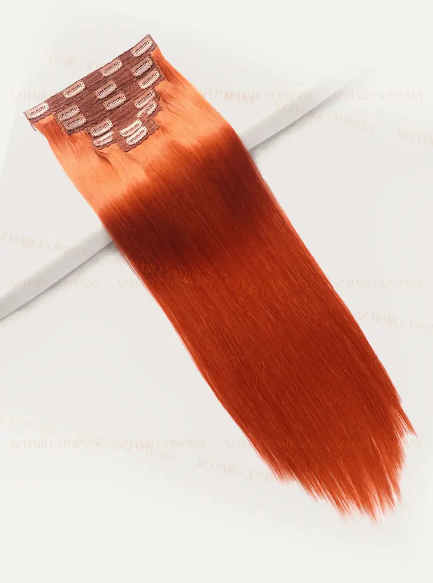 Light Blonde (#17) Bone Straight Clip In Hair Extensions 7pcs 150g - Vietnamese Raw Hair / AZ Hair Vietnam