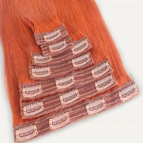 Light Blonde (#17) Bone Straight Clip In Hair Extensions 7pcs 150g - Vietnamese Raw Hair / AZ Hair Vietnam