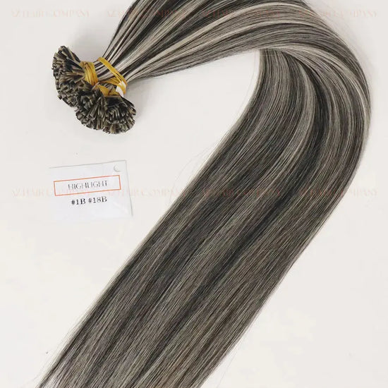 Highlight (#1B/#18B) Bone Straight Flat Tip Hair Extensions 100g - 100% Raw Vietnamese Human Hair / AZ Hair Vietnam