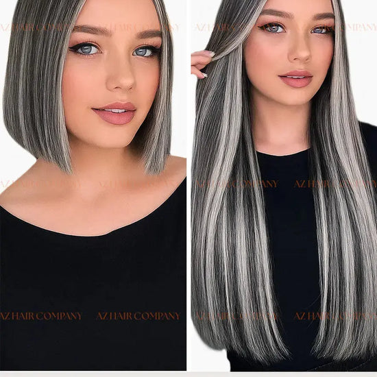 Highlight (#1B/#18B) Bone Straight Flat Tip Hair Extensions 100g - 100% Raw Vietnamese Human Hair / AZ Hair Vietnam