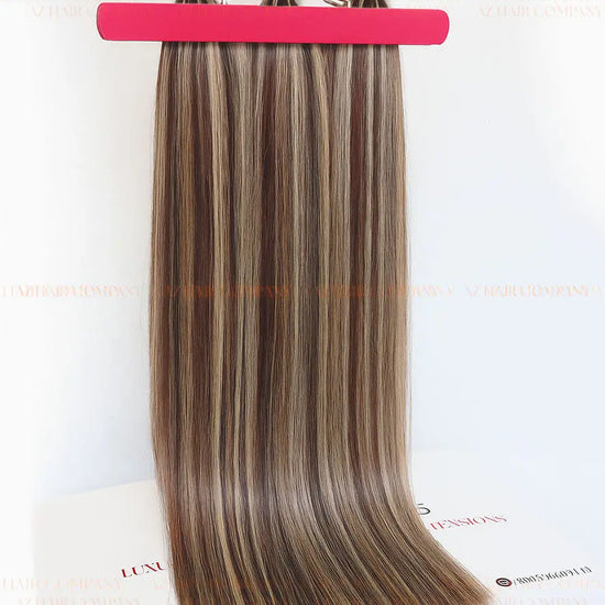 Highlight (#2ash/8ash) Bone Straight  Flat Tip Hair Extensions 100g - Cuticle Aligned Raw Hair / AZ Hair Vietnam