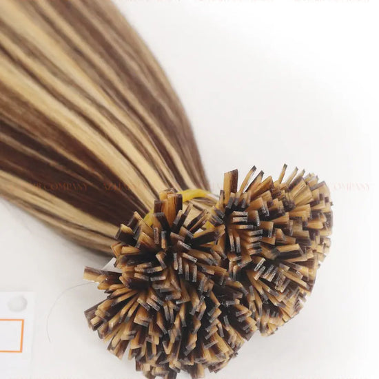 Highlight (#2ash/8ash) Bone Straight  Flat Tip Hair Extensions 100g - Cuticle Aligned Raw Hair / AZ Hair Vietnam