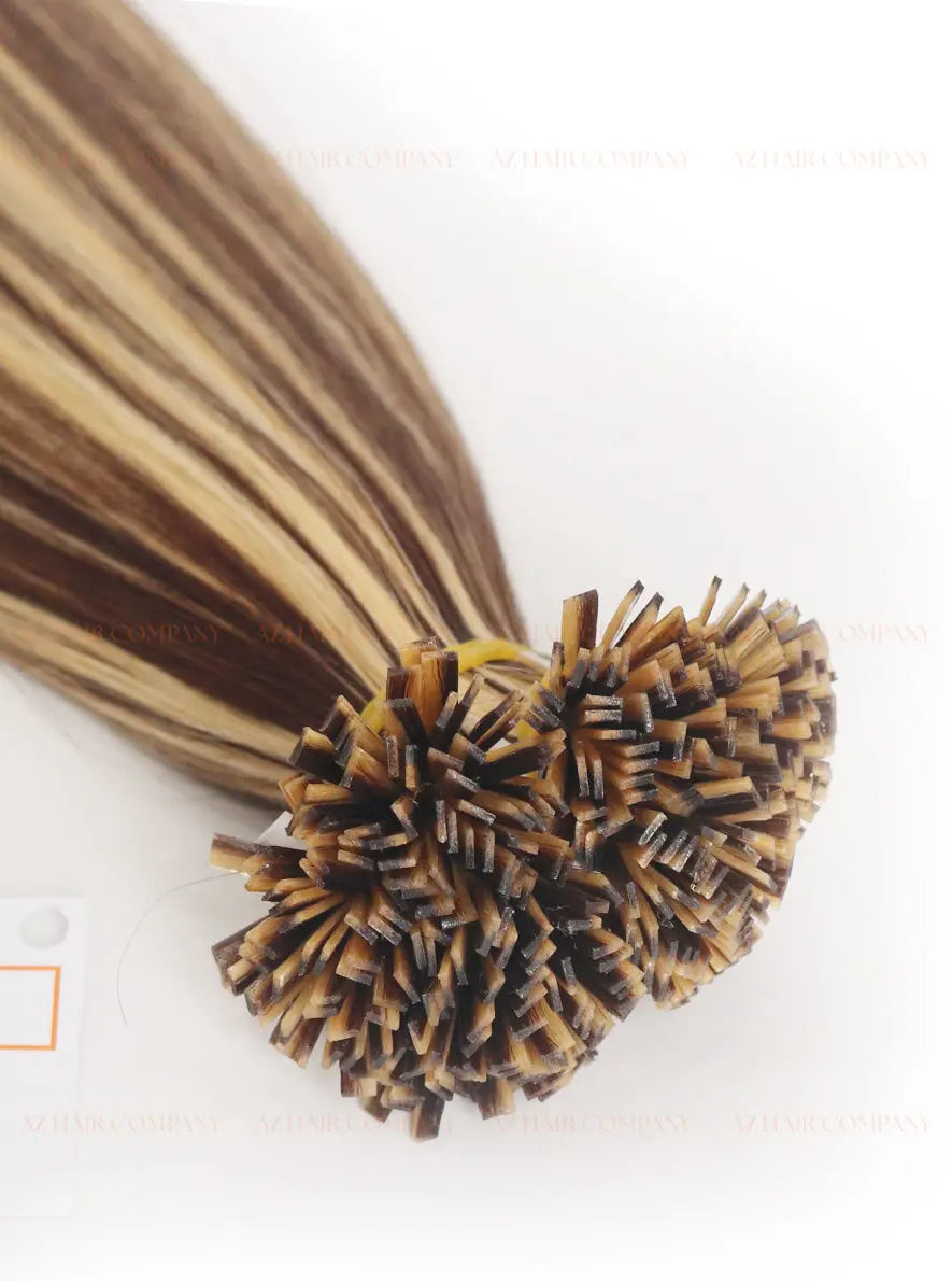 Highlight (#2ash/8ash) Bone Straight  Flat Tip Hair Extensions 100g - Cuticle Aligned Raw Hair / AZ Hair Vietnam