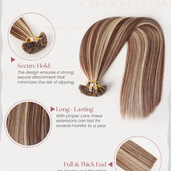 Highlight (#3/#613) Bone Straight  Flat Tip Hair Extensions 100g - Vietnamese Raw Hair / AZ Hair Vietnam