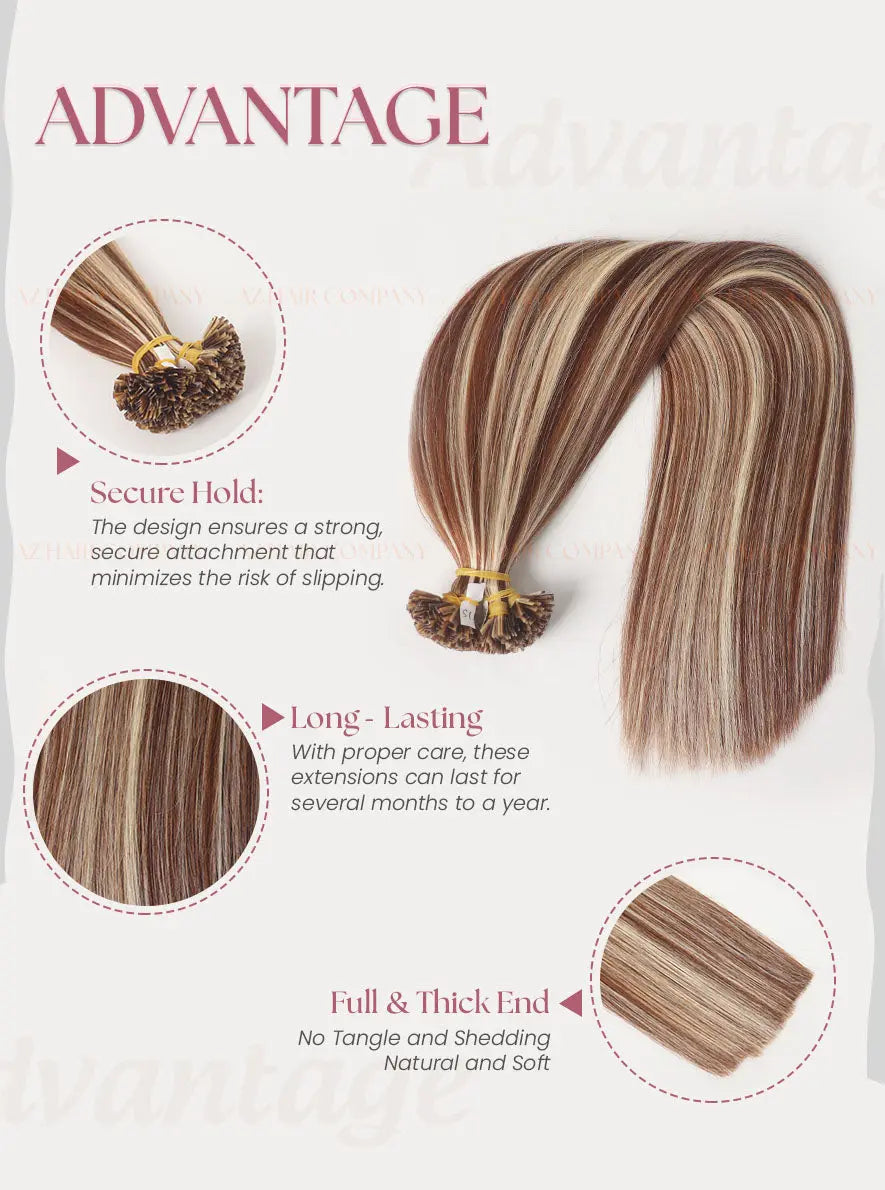 Highlight (#3/#613) Bone Straight  Flat Tip Hair Extensions 100g - Vietnamese Raw Hair / AZ Hair Vietnam