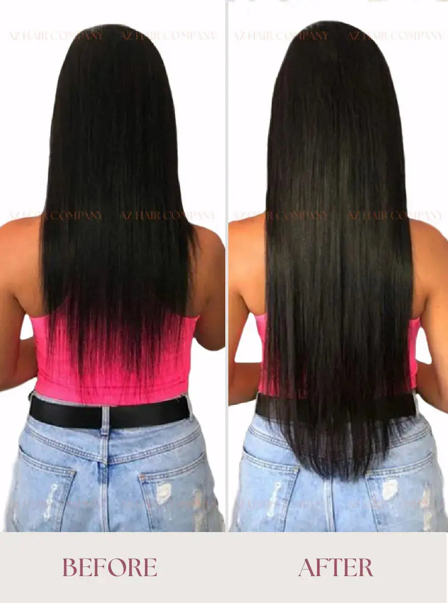 Jet Black (#1) Bone Straight Flat Tip Hair Extensions 100g - Direct Factory Vietnam / AZ Hair Vietnam