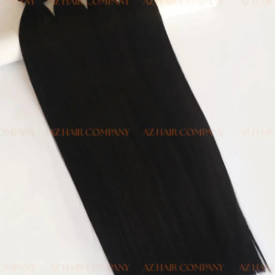 Jet Black (#1) Bone Straight Flat Tip Hair Extensions 100g - Direct Factory Vietnam / AZ Hair Vietnam