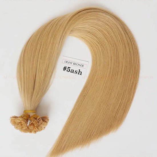 Light Brown (#5ash) Bone Straight Flat Tip Hair Extensions 100g - Vietnamese Raw Hair / AZ Hair Vietnam