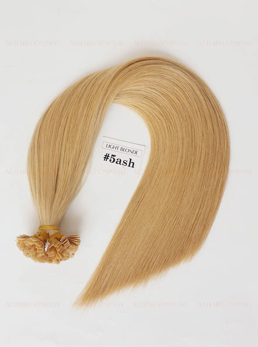 Light Brown (#5ash) Bone Straight Flat Tip Hair Extensions 100g - Vietnamese Raw Hair / AZ Hair Vietnam