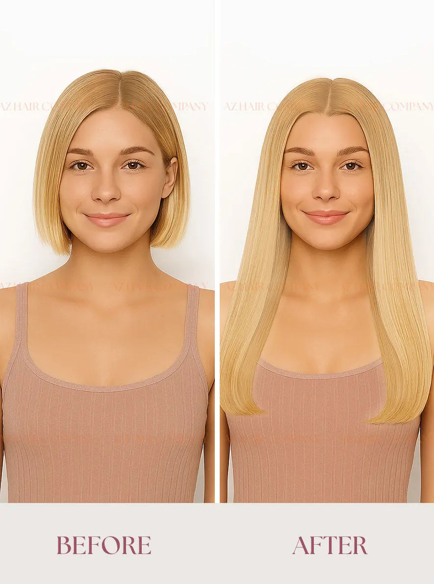 Light Brown (#5ash) Bone Straight Flat Tip Hair Extensions 100g - Vietnamese Raw Hair / AZ Hair Vietnam