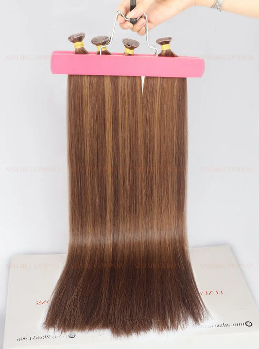 Dark Brown (#2ash) Bone Straight Genius Weft Hair Extensions 100g - Factory Direct Vietnam / AZ Hair Vietnam