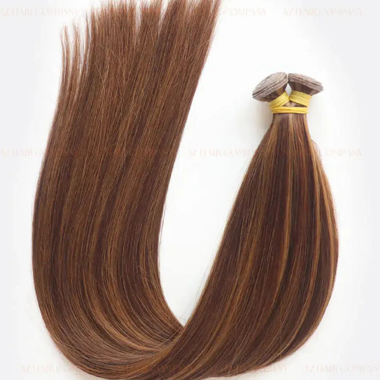 Dark Brown (#2ash) Bone Straight Genius Weft Hair Extensions 100g - Factory Direct Vietnam / AZ Hair Vietnam