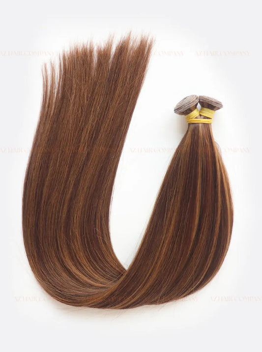 Dark Brown (#2ash) Bone Straight Genius Weft Hair Extensions 100g - Factory Direct Vietnam / AZ Hair Vietnam