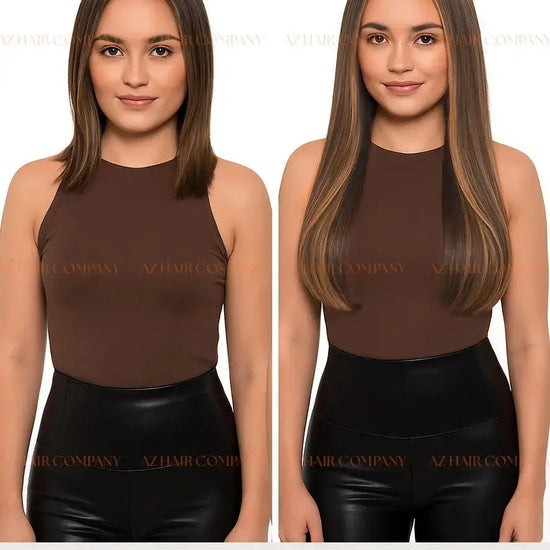 Dark Brown (#2ash) Bone Straight Genius Weft Hair Extensions 100g - Factory Direct Vietnam / AZ Hair Vietnam