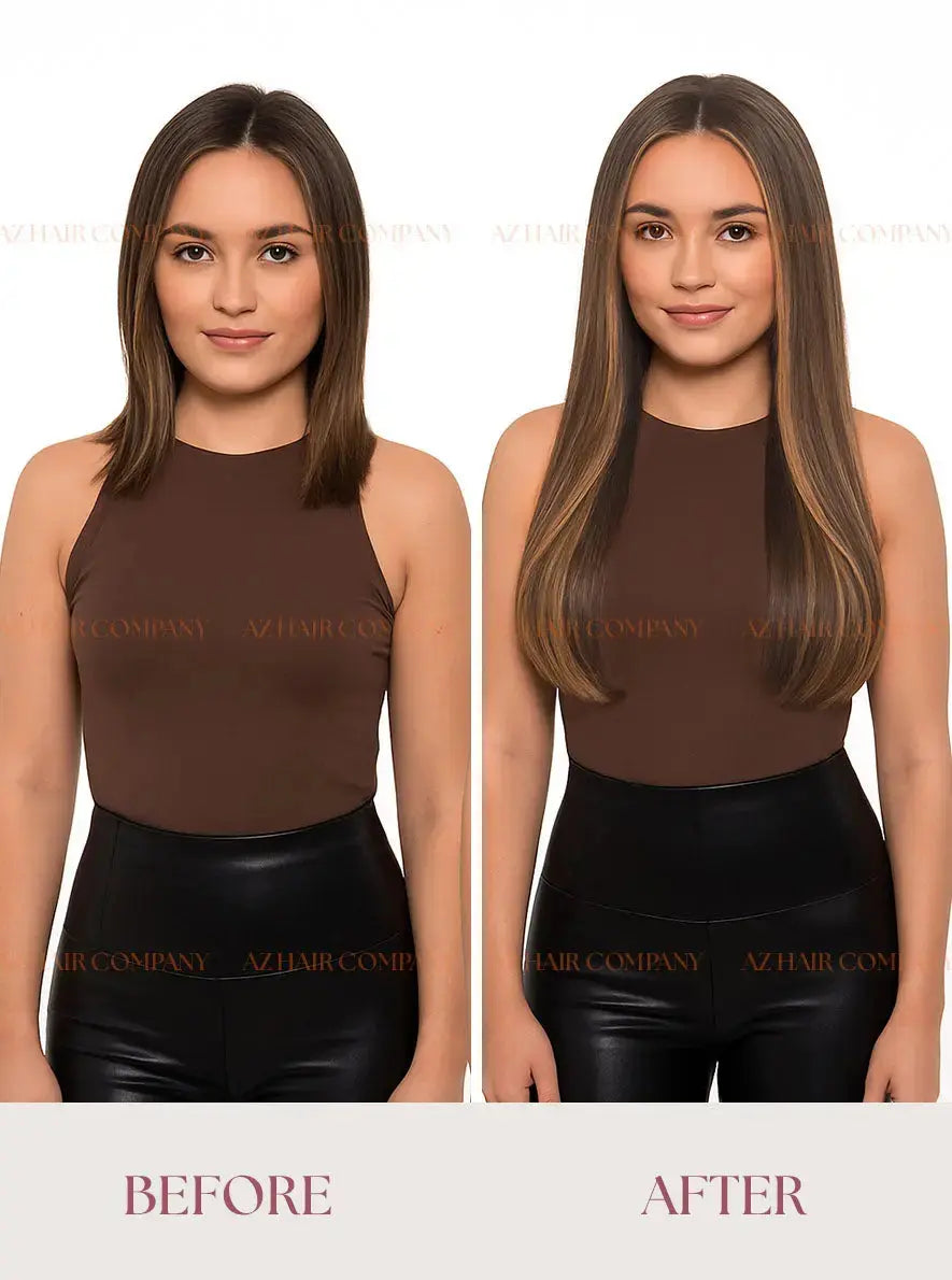 Dark Brown (#2ash) Bone Straight Genius Weft Hair Extensions 100g - Factory Direct Vietnam / AZ Hair Vietnam