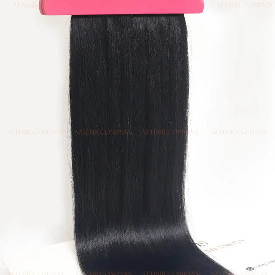 Jet Black (#1) Bone Straight Genius Weft Hair Extensions 100g - Raw Vietnamese Hair / AZ Hair Vietnam