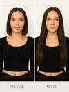 Jet Black (#1) Bone Straight Genius Weft Hair Extensions 100g - Raw Vietnamese Hair / AZ Hair Vietnam
