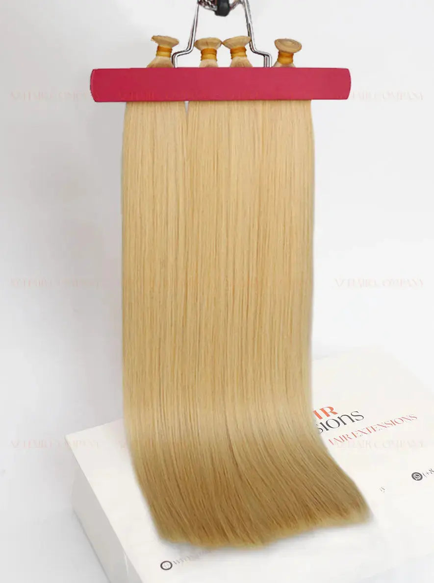 Light Blonde (#613) Bone Straight Genius Weft Hair Extensions 100g - Direct Factory Vietnam / AZ Hair Vietnam