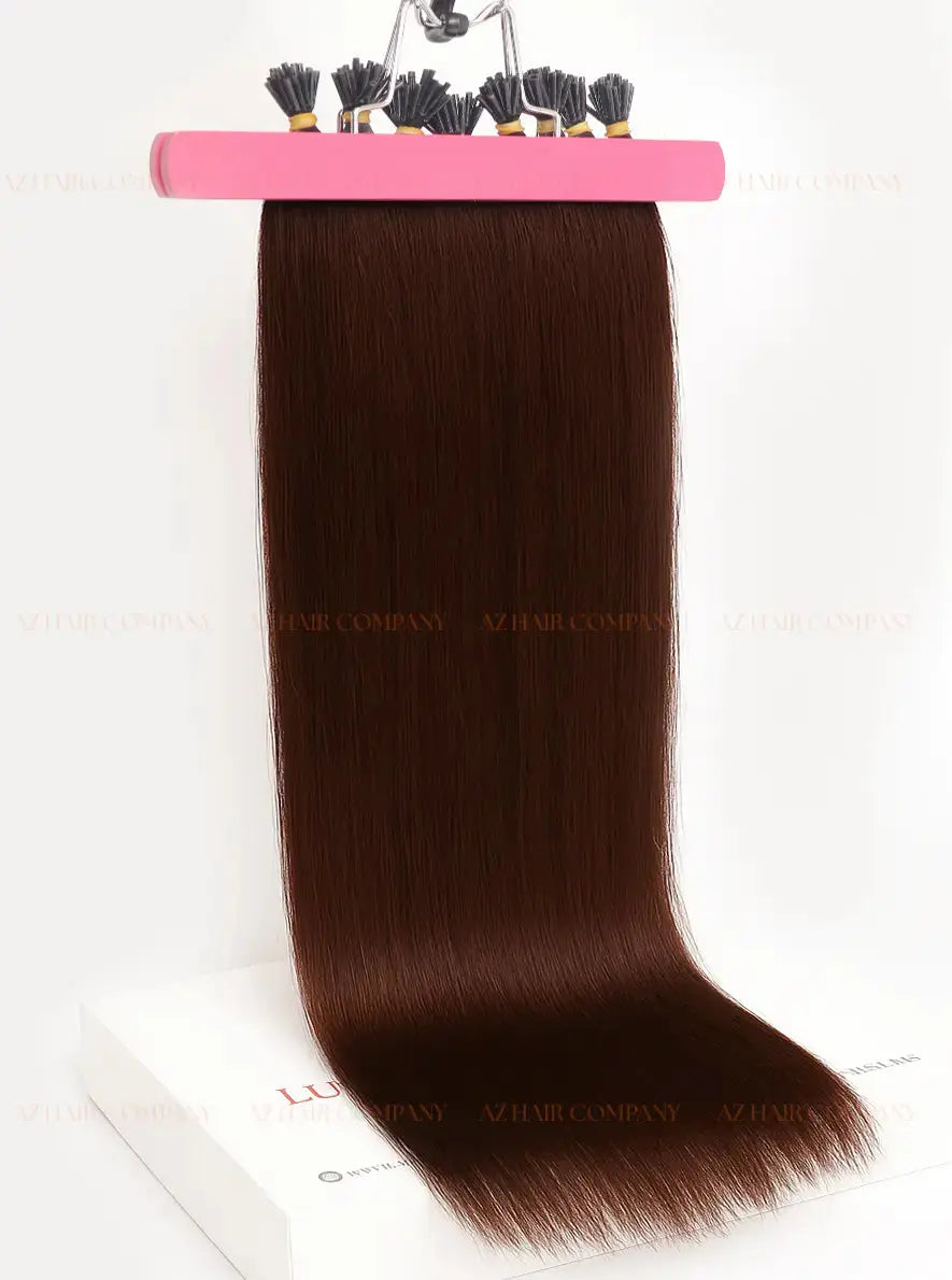 Dark Brown (#2C) Bone Straight I - Tip Hair Extensions 100g - AZ Hair Vietnam Factory / AZ Hair Vietnam
