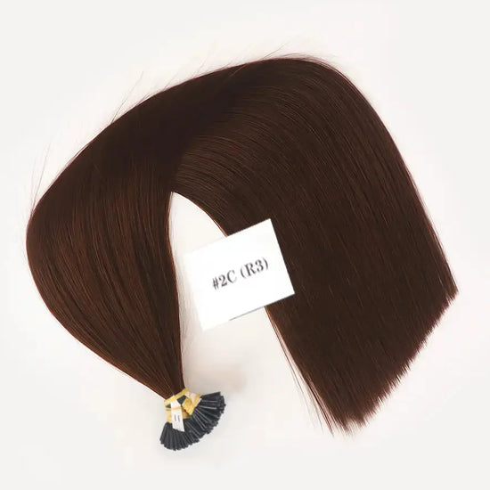 Dark Brown (#2C) Bone Straight I - Tip Hair Extensions 100g - AZ Hair Vietnam Factory / AZ Hair Vietnam