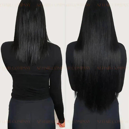Jet Black (#1) Bone Straight I - Tip Hair Extension 100g - AZ Hair Vietnam Factory / AZ Hair Vietnam
