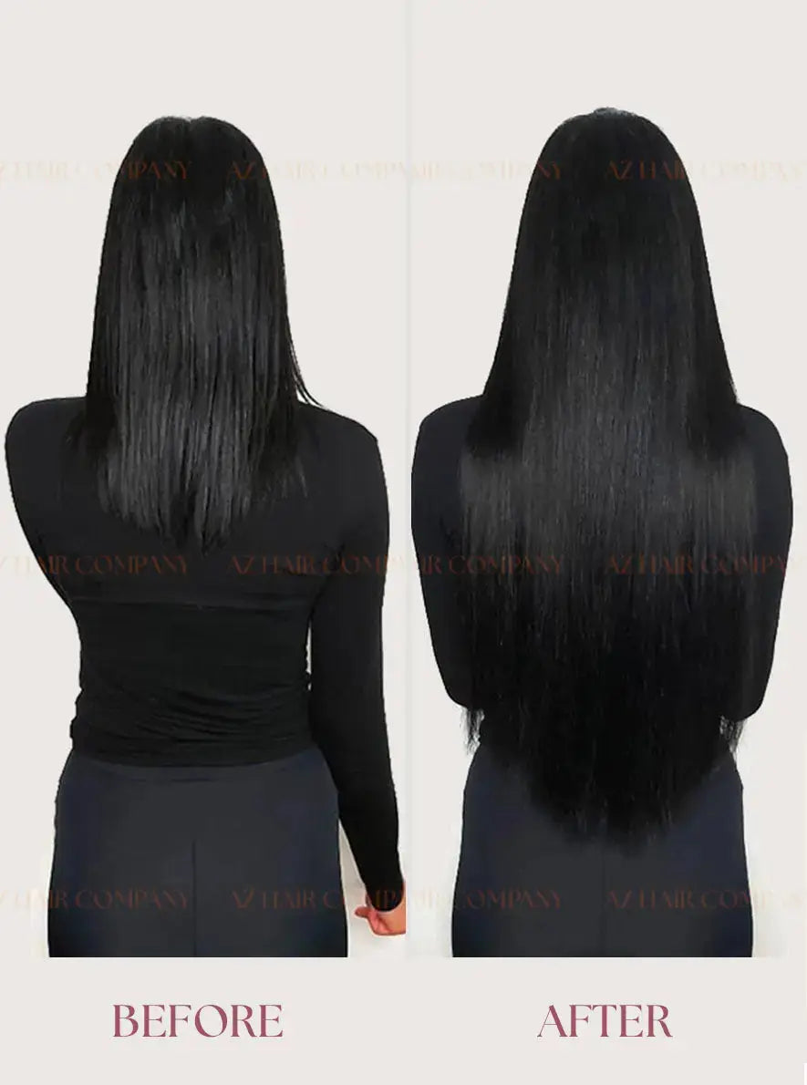 Jet Black (#1) Bone Straight I - Tip Hair Extension 100g - AZ Hair Vietnam Factory / AZ Hair Vietnam