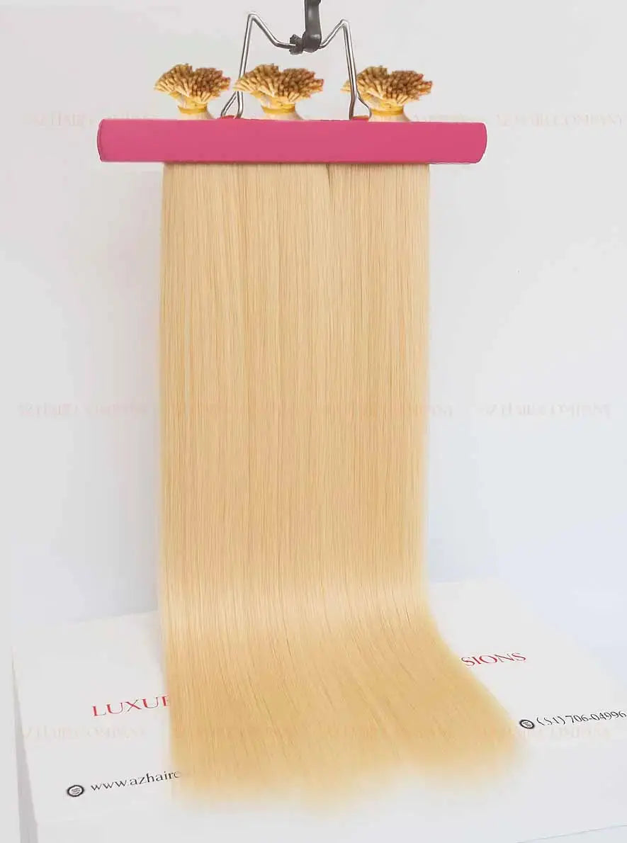 Light Blonde ( #24) Bone Straight I-Tip Hair Extensions 100g - Direct Factory Vietnam / AZ Hair Vietnam