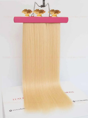 Light Blonde ( #24) Bone Straight I-Tip Hair Extensions 100g - Direct Factory Vietnam / AZ Hair Vietnam