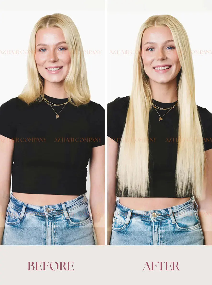 Light Blonde ( #24) Bone Straight I-Tip Hair Extensions 100g - Direct Factory Vietnam / AZ Hair Vietnam
