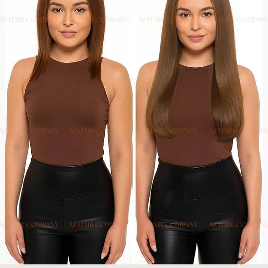 Light Brown (#4) Bone Straight I - Tip Hair Extensions 100g -  AZ Hair Vietnam Factory / AZ Hair Vietnam