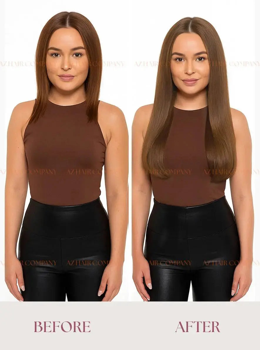 Light Brown (#4) Bone Straight I - Tip Hair Extensions 100g -  AZ Hair Vietnam Factory / AZ Hair Vietnam