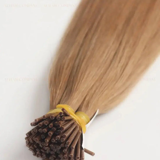 Light Brown (#4) Bone Straight I - Tip Hair Extensions 100g -  AZ Hair Vietnam Factory / AZ Hair Vietnam