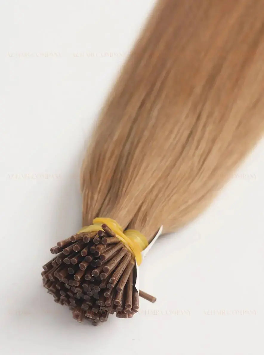 Light Brown (#4) Bone Straight I - Tip Hair Extensions 100g -  AZ Hair Vietnam Factory / AZ Hair Vietnam