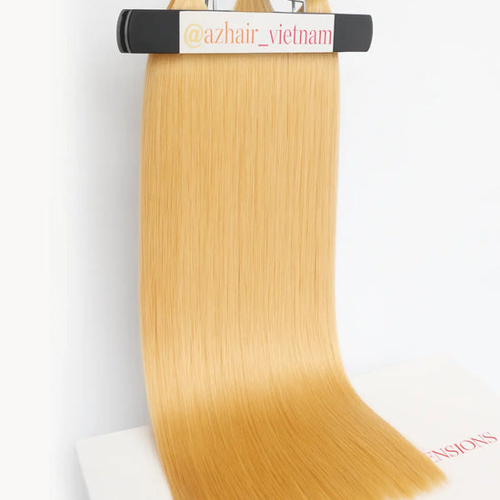 Light Brown (#8) Bone Straight I Tip Hair Extensions 100g - AZ Hair Vietnam