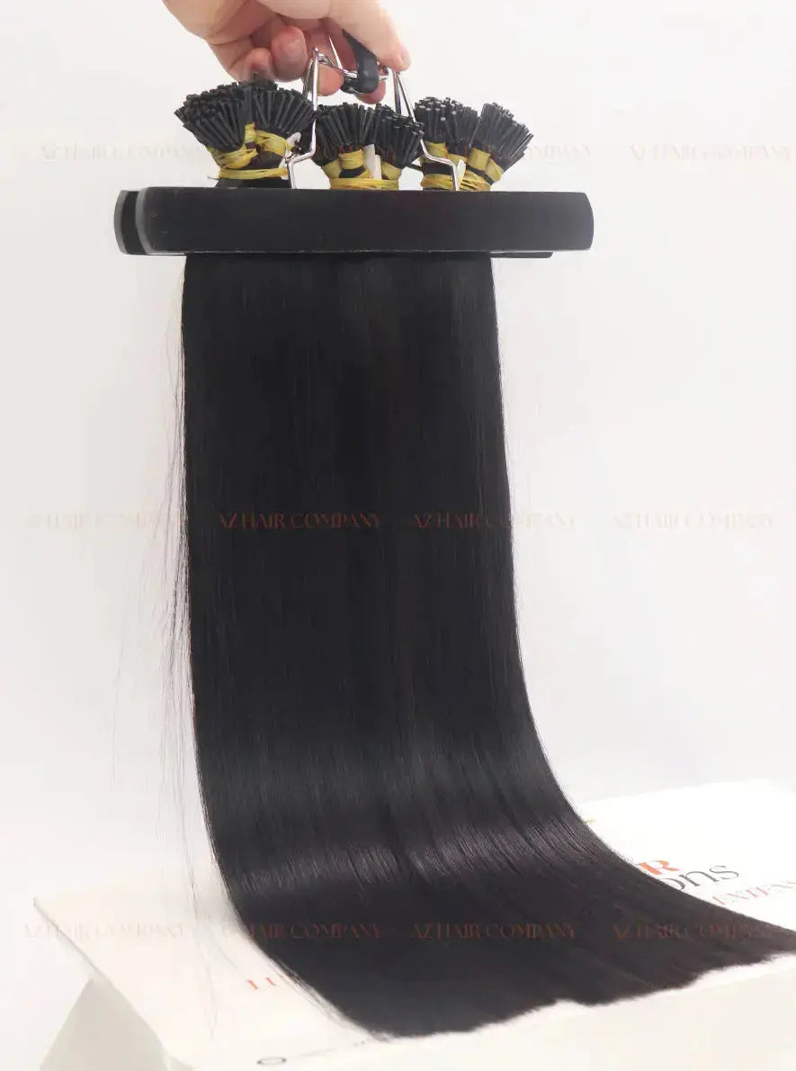 Natural Black (#1B) Bone Straight I - Tip Hair Extensions 100g - Single Donor Vietnamese Hair / AZ Hair Vietnam