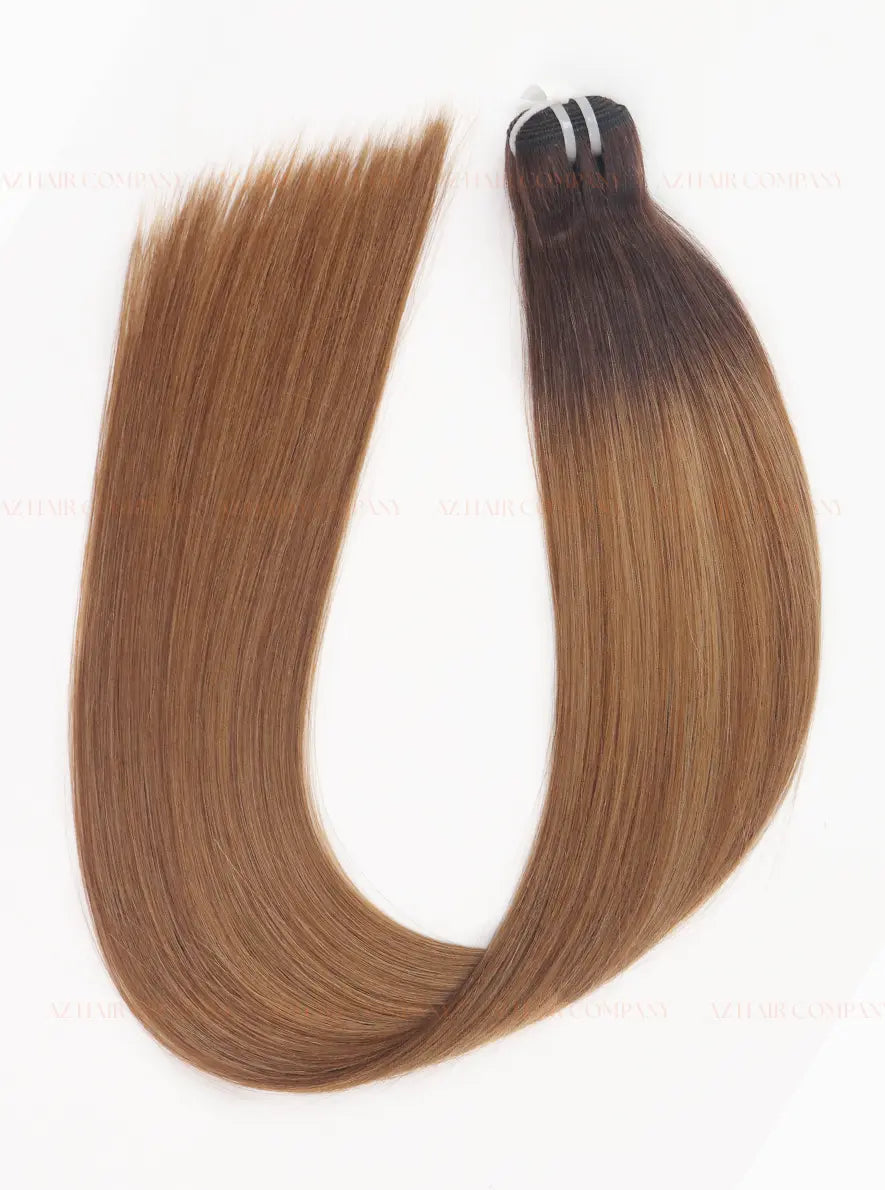 Balayage (#4/#4C) Bone Straight Machine Weft Hair Extensions 100g - 100% Vietnamese Human Hair / AZ Hair Vietnam