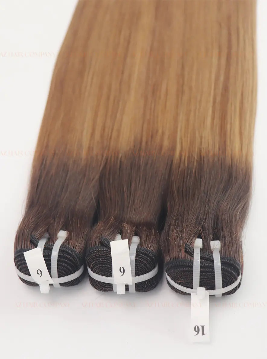 Balayage (#4/#4C) Bone Straight Machine Weft Hair Extensions 100g - 100% Vietnamese Human Hair / AZ Hair Vietnam
