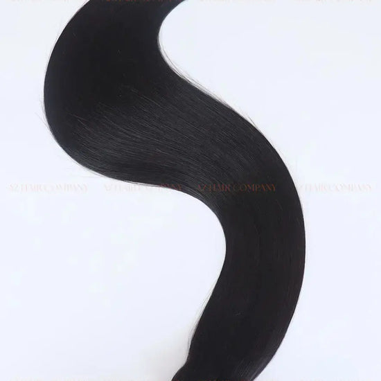 Jet Black (#1) Bone Straight Machine Weft Hair Extensions 100g - Raw Vietnamese Hair