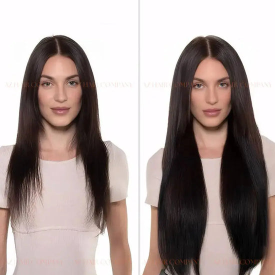 Jet Black (#1) Bone Straight Machine Weft Hair Extensions 100g - Raw Vietnamese Hair