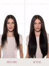 Jet Black (#1) Bone Straight Machine Weft Hair Extensions 100g - Raw Vietnamese Hair
