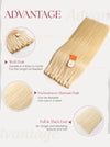Light Blonde #60c Bone Straight Machine Weft Hair Extensions 100g - Single Donor Vietnamese Hair / AZ Hair Vietnam