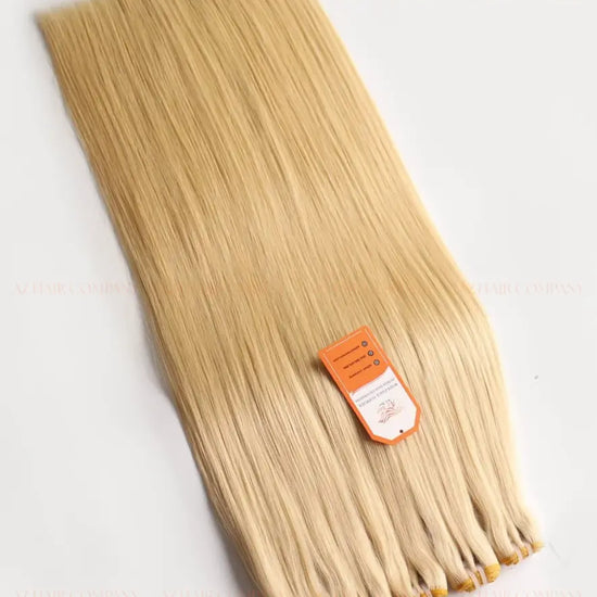 Light Blonde #60c Bone Straight Machine Weft Hair Extensions 100g - Single Donor Vietnamese Hair / AZ Hair Vietnam