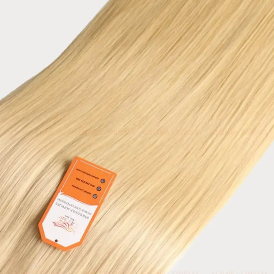 Light Blonde #60c Bone Straight Machine Weft Hair Extensions 100g - Single Donor Vietnamese Hair / AZ Hair Vietnam