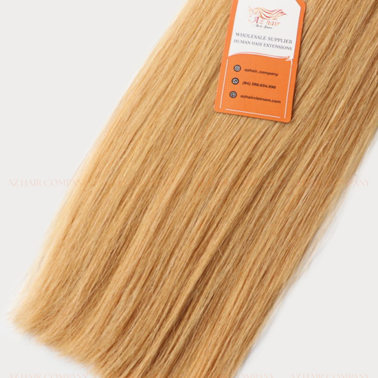 Light Brown #8ash Bone Straight Machine Weft Hair Extensions 100g - Single Donor Vietnamese Hair / AZ Hair Vietnam