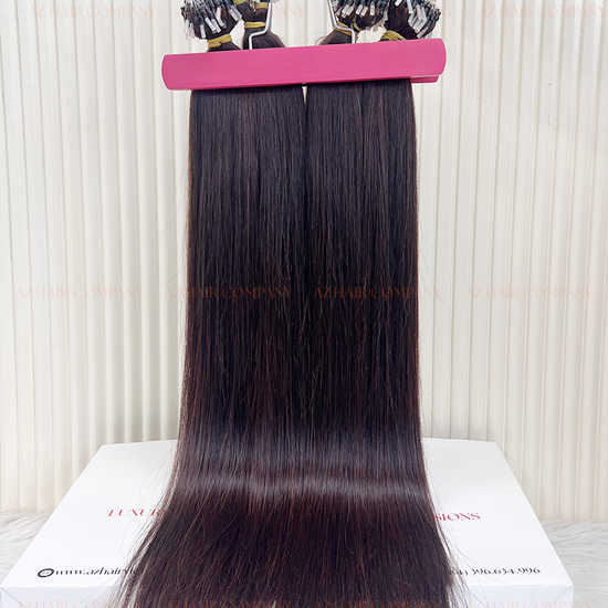 Light Brown #2C Bone Straight Micro Loop Hair Extensions 100g - 100% Vietnamese Human Hair / AZ Hair Vietnam