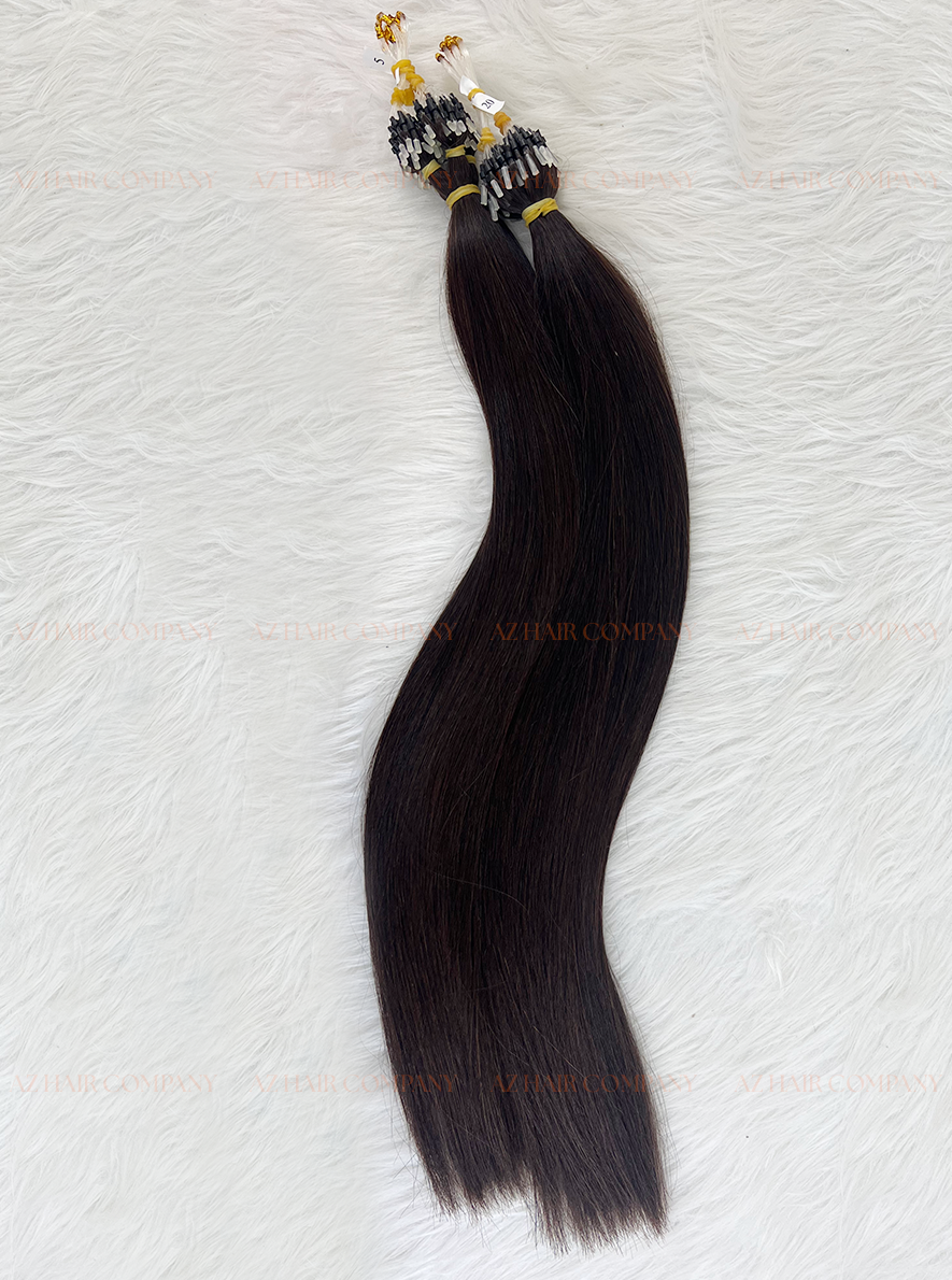 Light Brown #2C Bone Straight Micro Loop Hair Extensions 100g - 100% Vietnamese Human Hair / AZ Hair Vietnam
