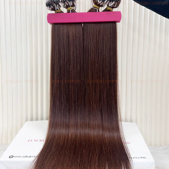 Light Brown #6C Micro Loop Hair Extensions 100g - Vietnam Raw Hair / AZ Hair Vietnam