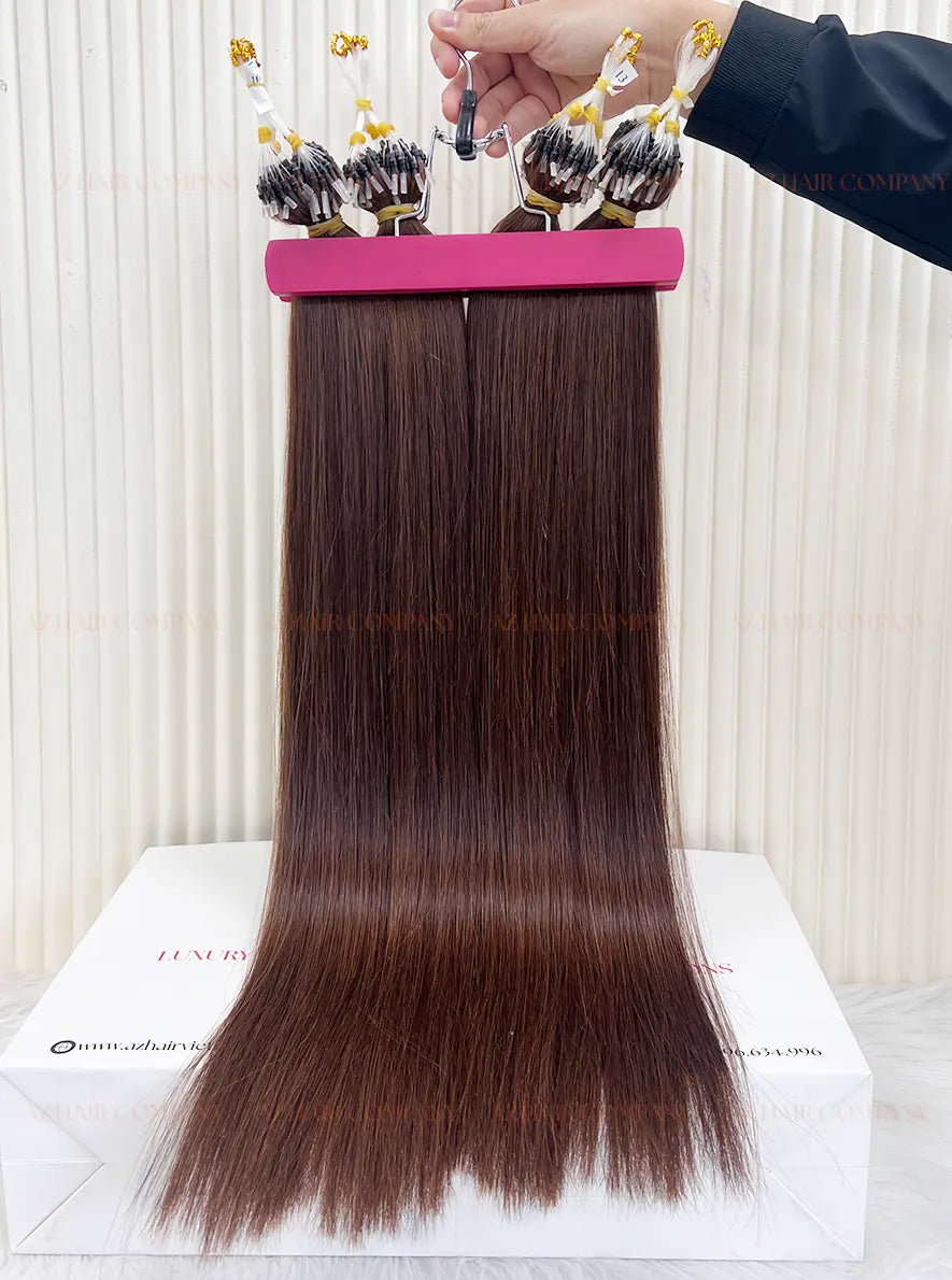 Light Brown #6C Micro Loop Hair Extensions 100g - Vietnam Raw Hair / AZ Hair Vietnam