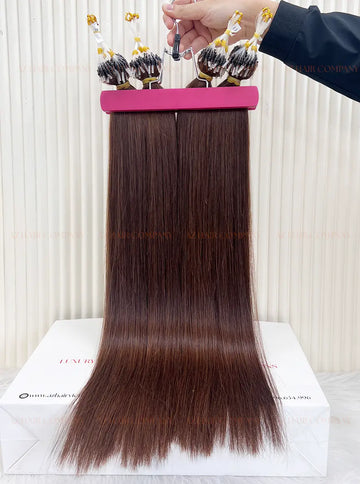 Light Brown #6C Micro Loop Hair Extensions 100g - Vietnam Raw Hair / AZ Hair Vietnam